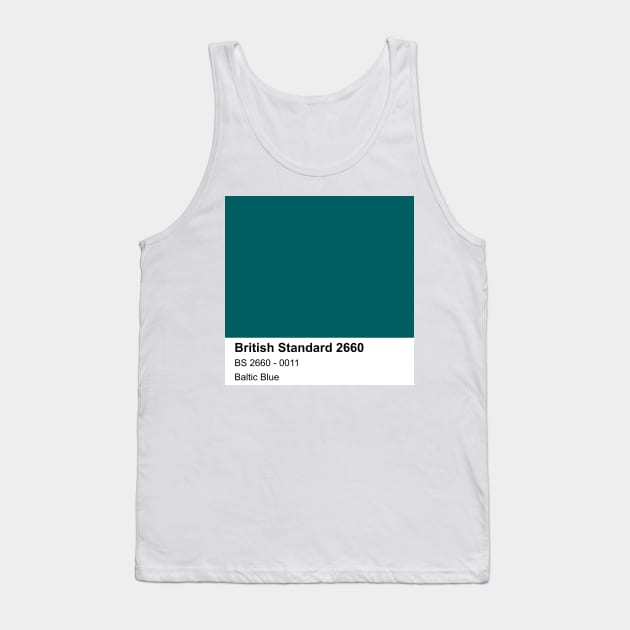 Baltic Blue British Standard 0011 Colour Swatch Tank Top by mwcannon